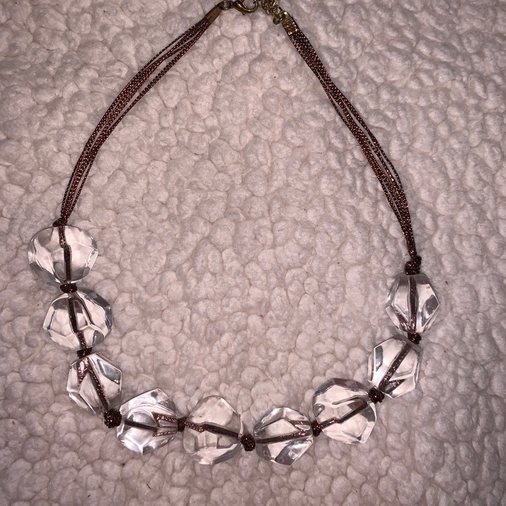 Chunky glass-like necklace